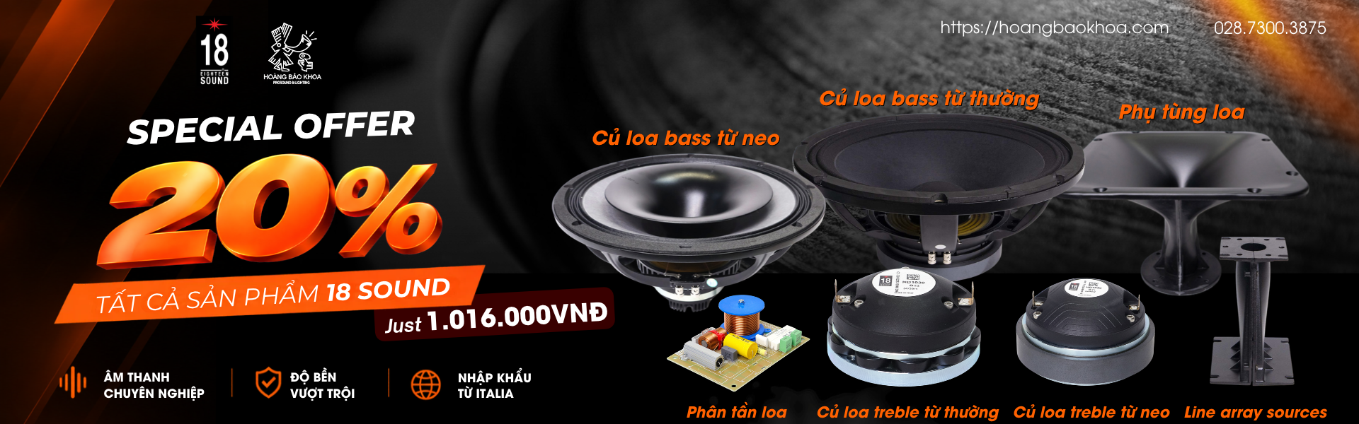 Sale 20% 18 Sound