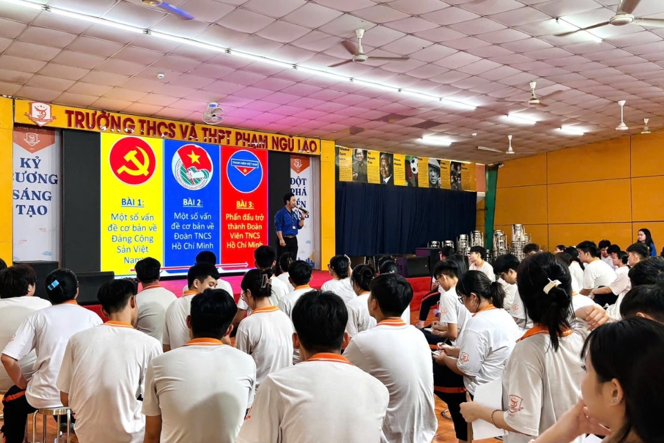 Dự án hệ thống âm thanh Trường THCS & THPT Phạm Ngũ Lão