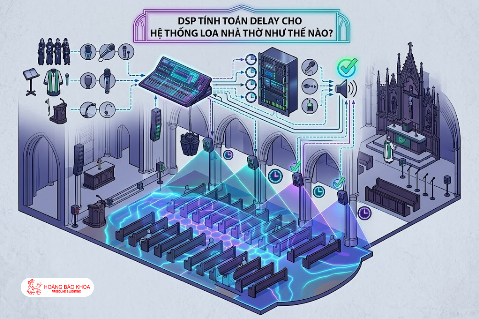 DSP Tính Toán Delay Cho Hệ Thống Loa Nhà Thờ Như Thế Nào?