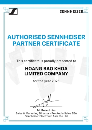 Chứng nhận nhà phân phối chính thức Sennheiser tại Việt Nam