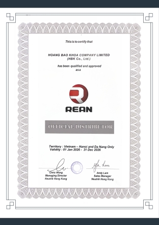 Rean distributor certificate