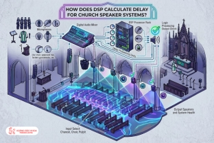 How Does a DSP Calculate Delay for a Church Sound System?