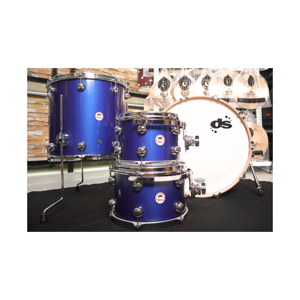 DS DRUM - VENOM MAPLE - ESPRESSO CAPSULE BLUE FINISH - TOUR KIT |DS DRUM DSVE2214ECBL