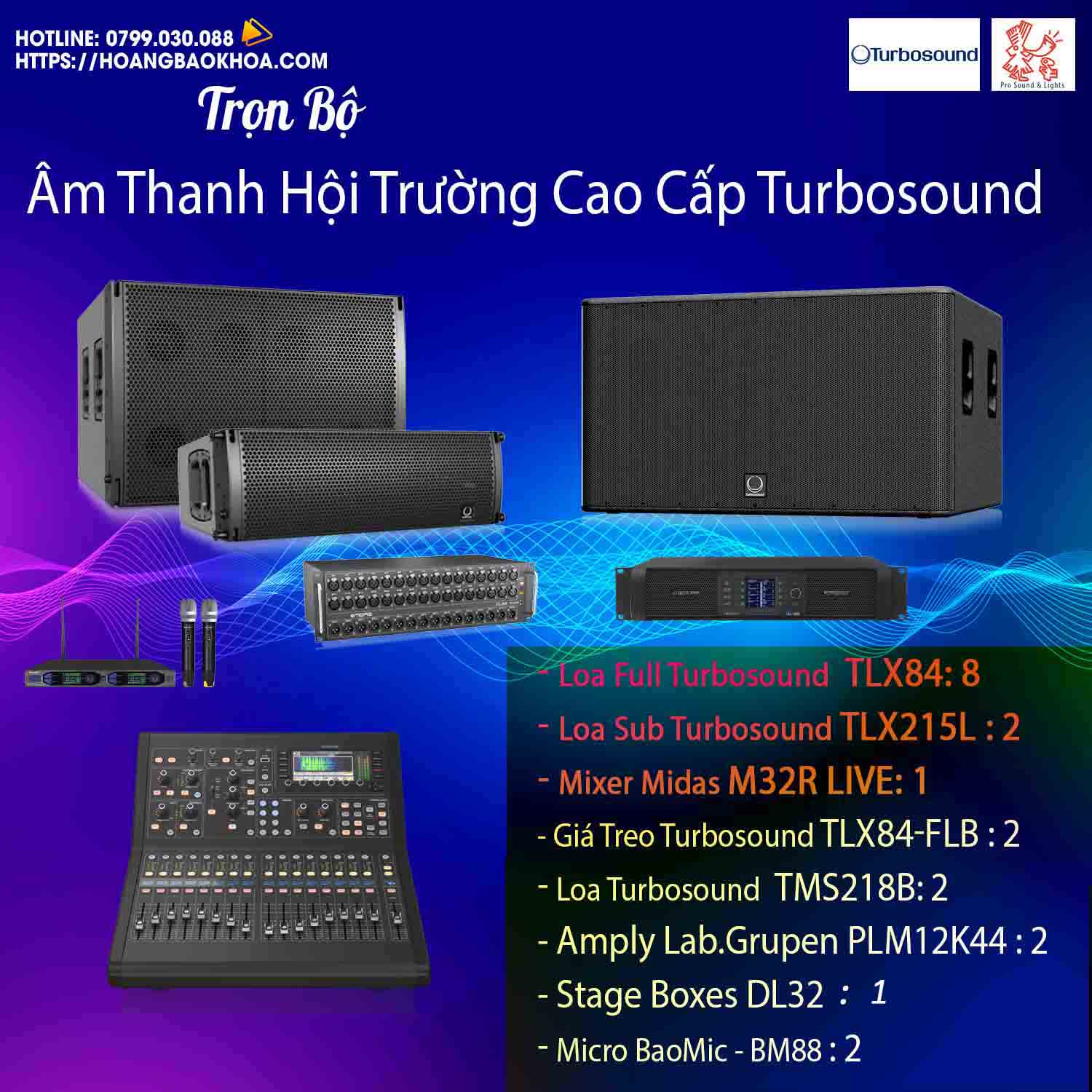 SSTURS3 Dàn Âm Thanh Hội Trường Cao cấp Turbosound