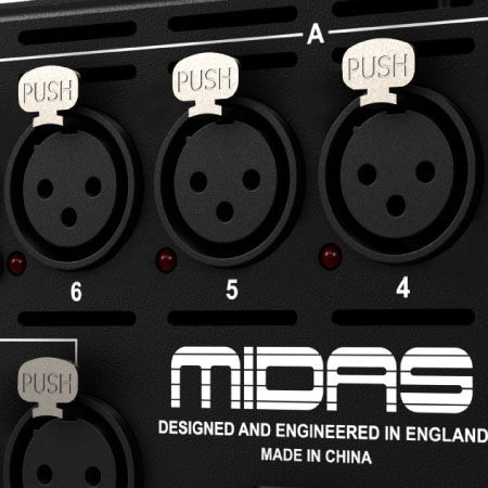 High Output Drive Line Outputs with Mute - Stage Boxes Midas DL155