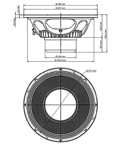 Driver 15inch 1500W 4/8Ω Neodymium 18 Sound 15NLW4500