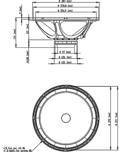 Driver 15inch 500W 8Ω Neodymium 18 Sound 15NW530