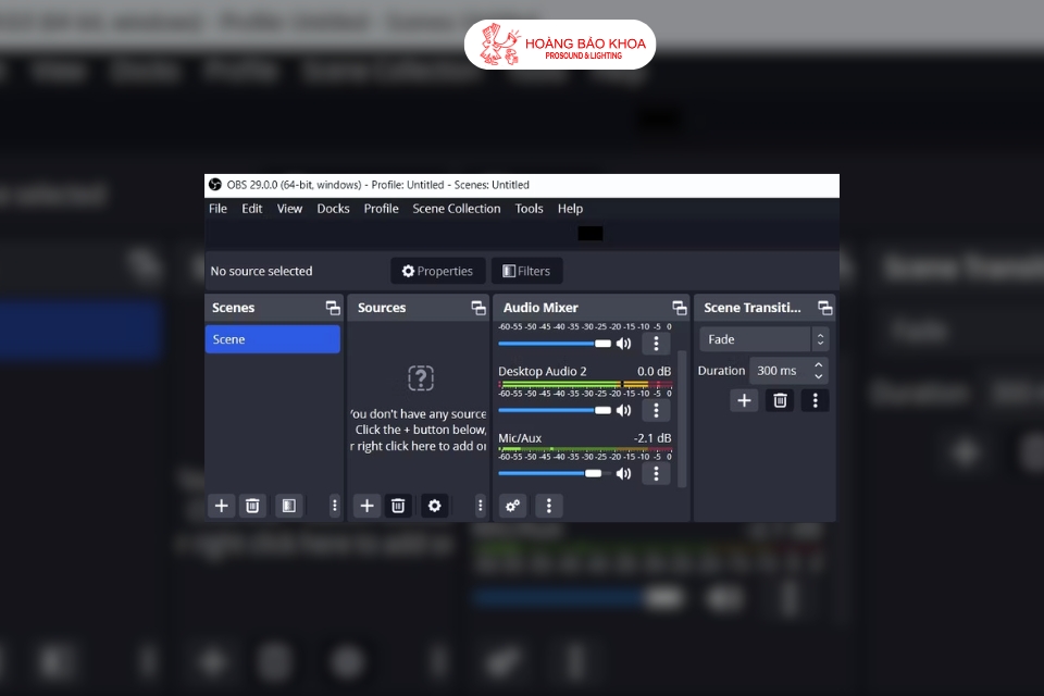 Tại sao chỉ thu được nhạc không thu giọng khi livestream?