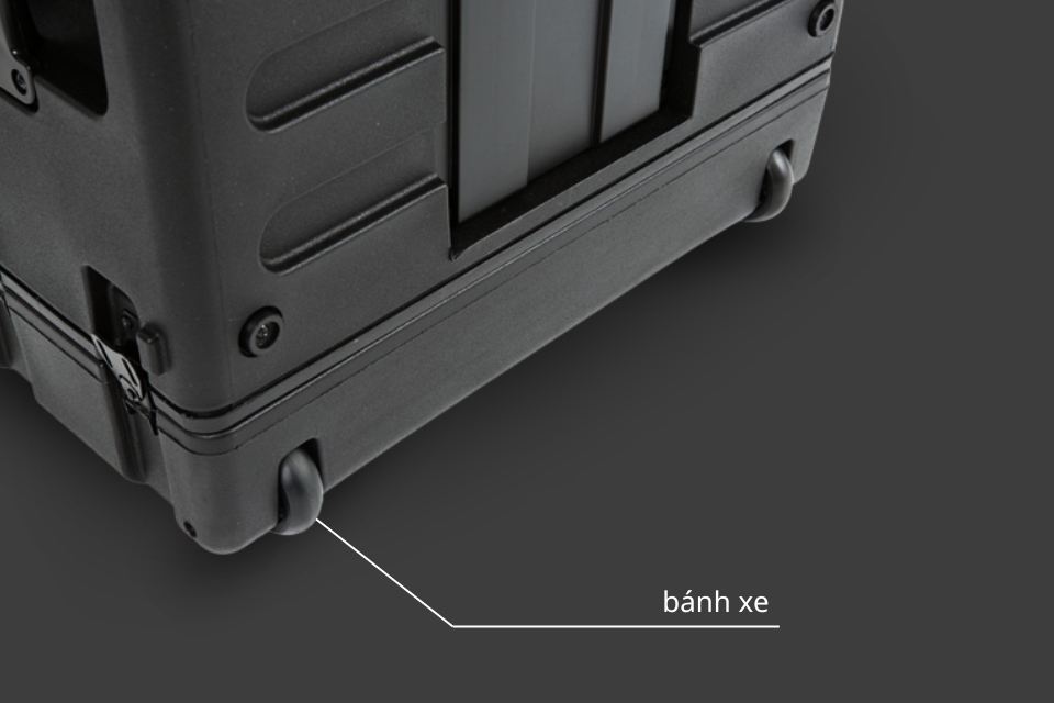 1SKB-R4UW  - Case 4U đuôi dài có bánh xe cho thiết bị âm thanh tại Hoàng Bảo khoa