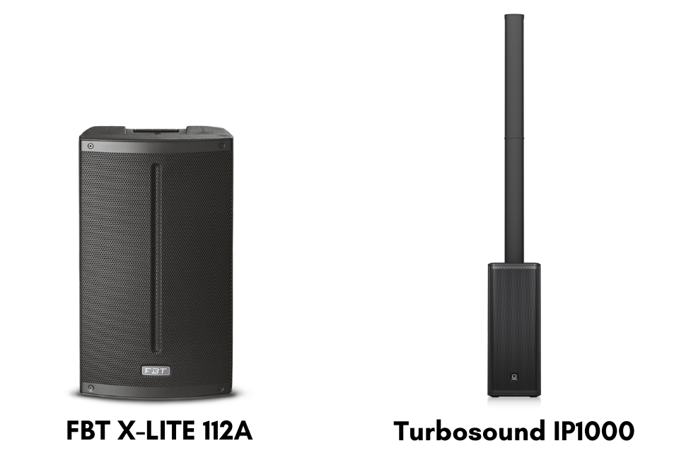 FBT X-Lite-112A and Turbosound IP 1000