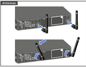 Main set up Sennheiser EW-D