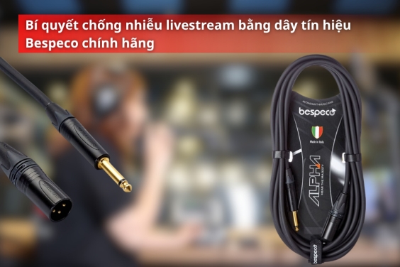 Bí quyết chống nhiễu livestream bằng dây tín hiệu Bespeco chính hãng