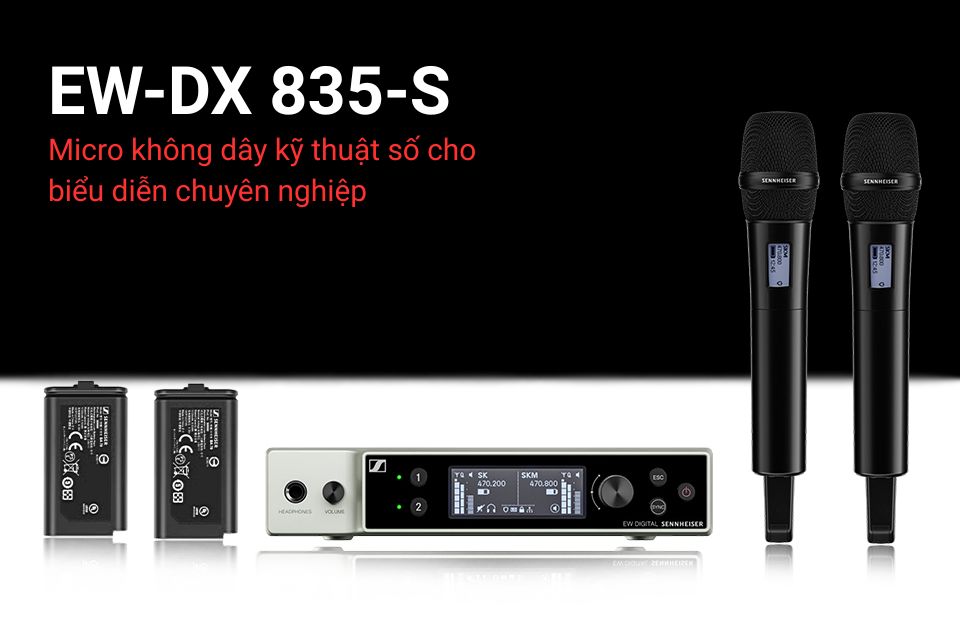 Sennheiser EW-DX 835-S - Micro không dây kỹ thuật số cho biểu diễn chuyên nghiệp 