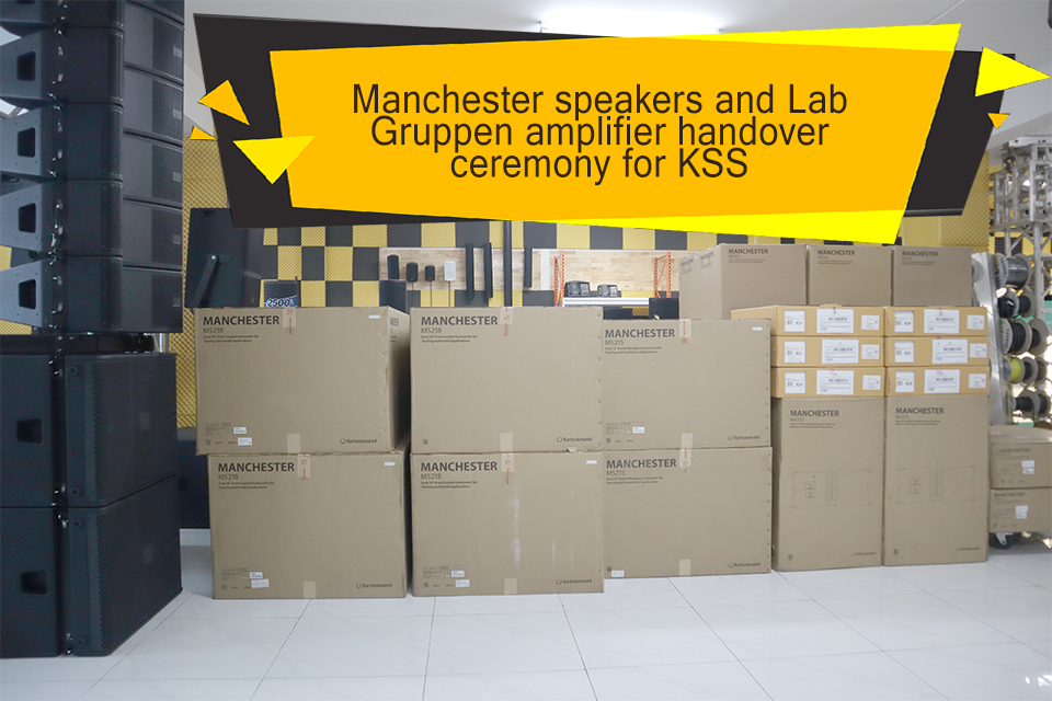 Manchester speakers and Lab Gruppen amplifier handover ceremony for KSS