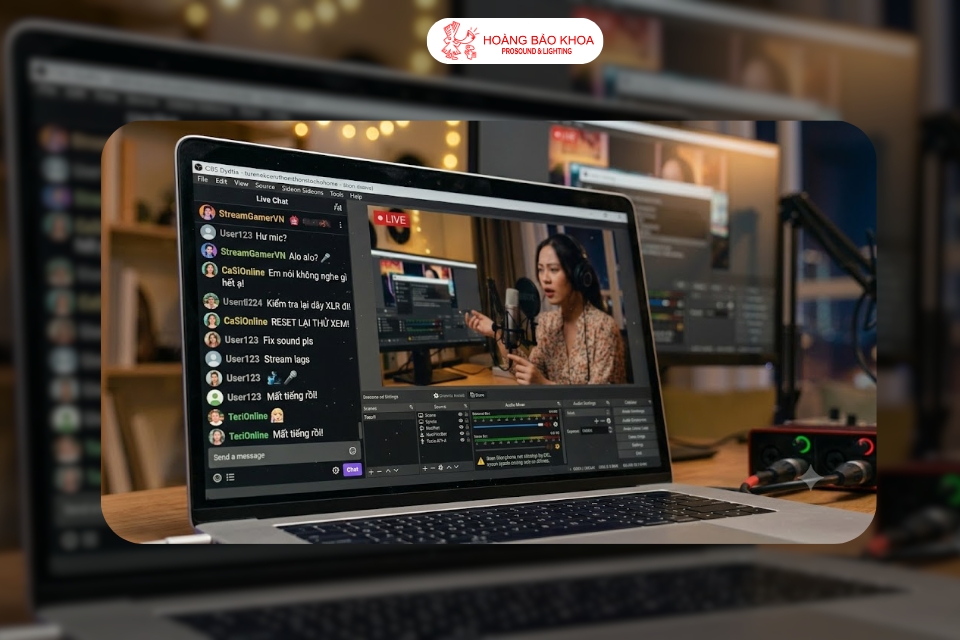 Tại sao thiết bị không nhận micro khi livestream?