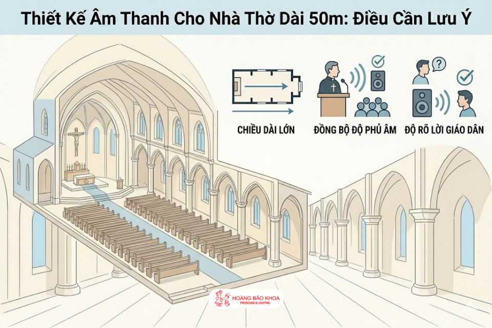 Thiết Kế Âm Thanh Cho Nhà Thờ Dài 50m: Điều Cần Lưu Ý