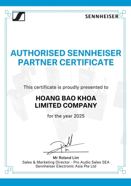 Chứng nhận nhà phân phối chính thức Sennheiser tại Việt Nam