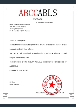 ABCCABLS distributor certificate