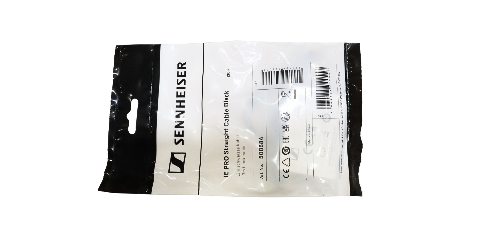 IE PRO Straight Cable Black (1.3m)