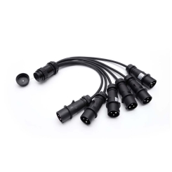 SOCAPEX cable-6*16A 19 pin male to 6*16A male - 1.6m ABCCABLS