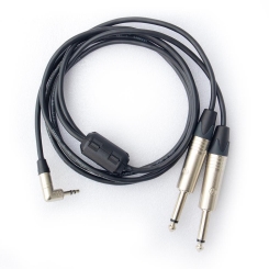 Insert audio Y cable 3.5mm to dual 1/4 TRS