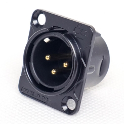 RC3MDL-B 3 pole male XLR chassis connector Rean
