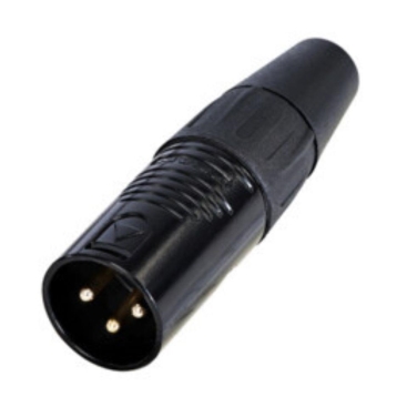 RC3M-B 3 pole male XLR cable connector Rean