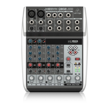 Behringer Q802USB Mixer Analog 8 in 2 Bus Tích Hợp Mic Preamp