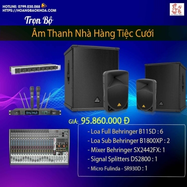 SSBERS1 Trọn Bộ Âm Thanh Nhà Hàng Tiệc Cưới Thương Hiệu Behringer