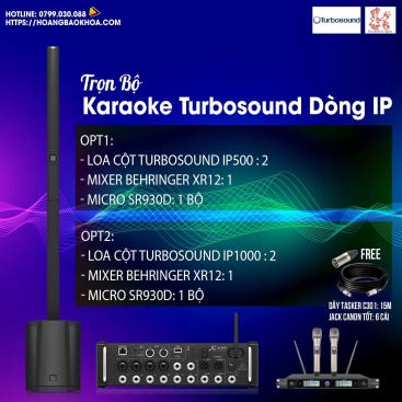 Trọn Bộ Karaoke Nghe nhạc Loa Turbosound Series iP (Combo 6)