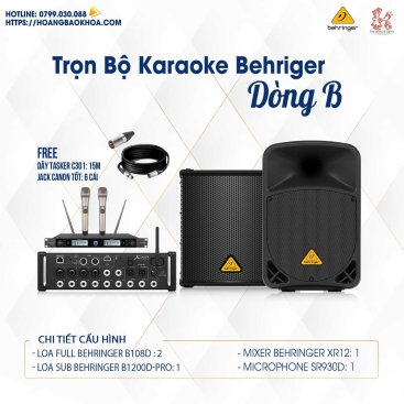 Trọn Bộ Karaoke Giá Tốt Loa Behringer Series B ( Combo 12)