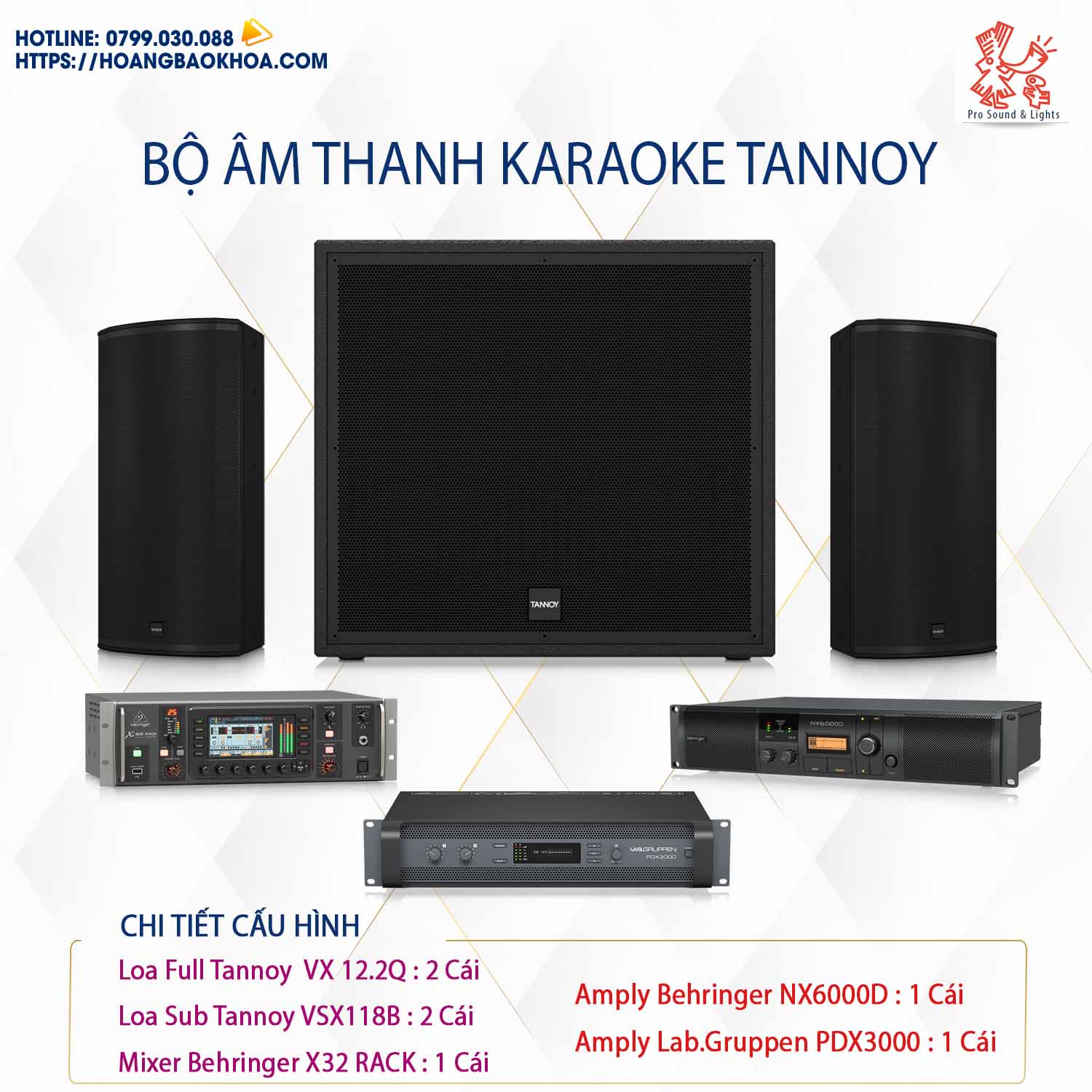 Trọn Bộ Âm Thanh Karaoke Thương Hiệu Tannoy Combo 3